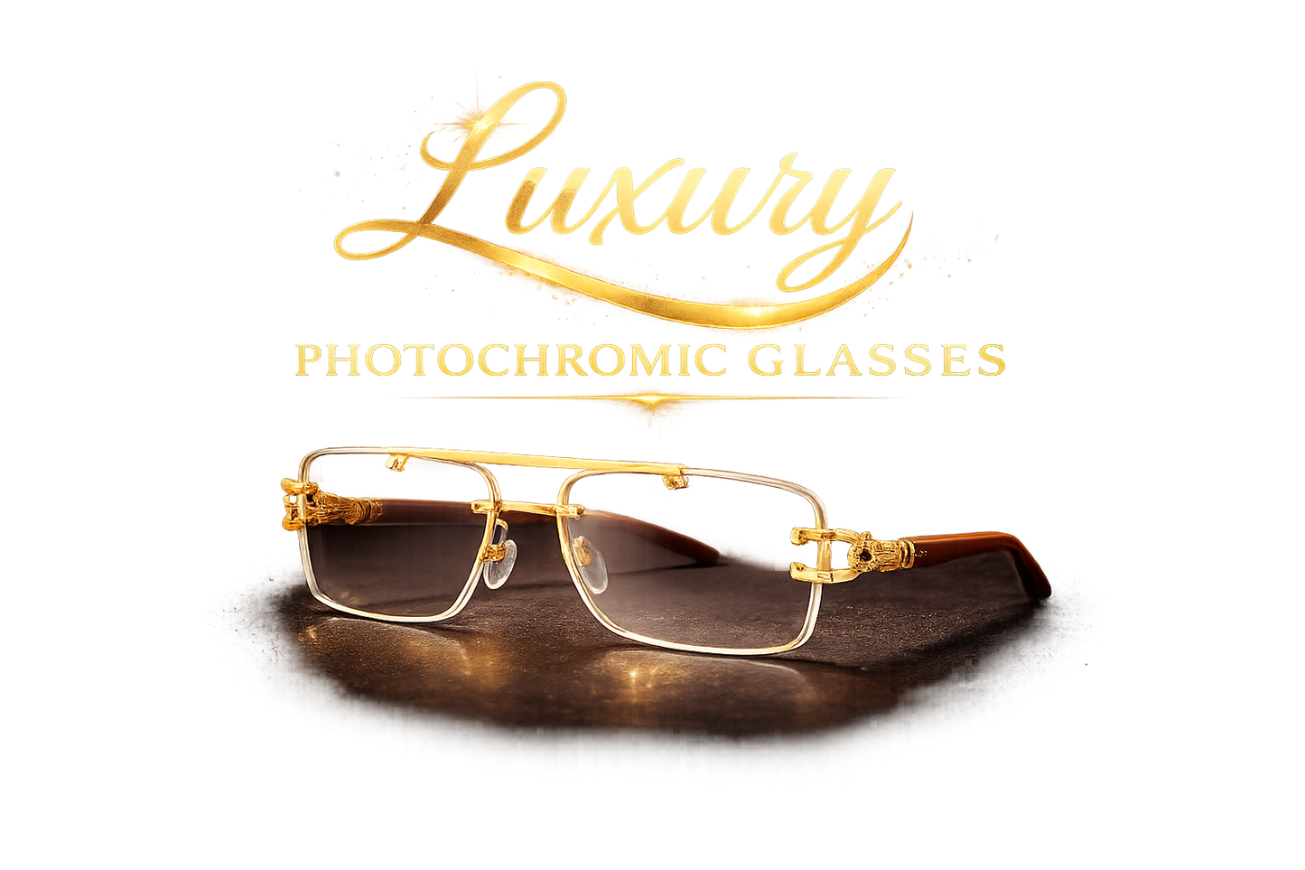 🕶️ Premium Photochromic Rimless Eyewear
