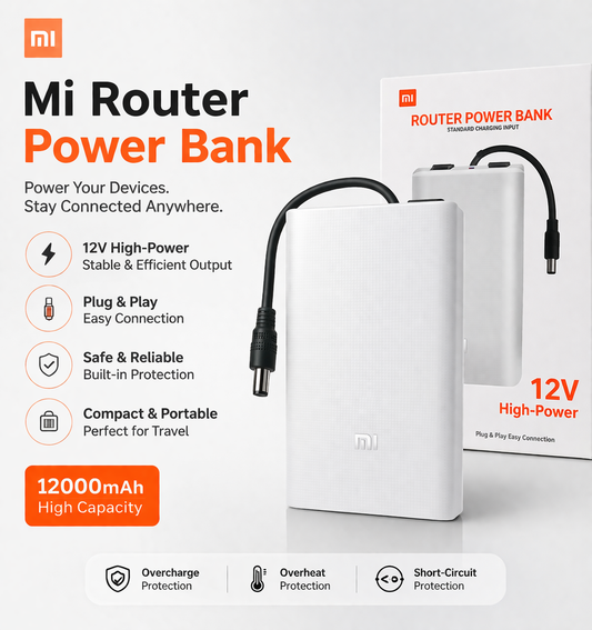Mi Router Power Bank 12V | WiFi Modem UPS Backup |