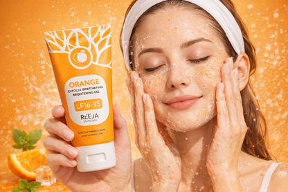 GMEELAN Orange Exfoliating Brightening Gel – Deep Pore Cleanser & Skin Whitening Scrub