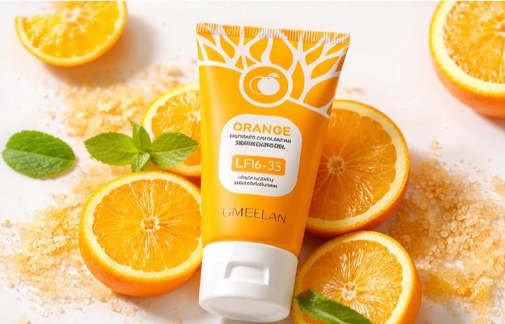 GMEELAN Orange Exfoliating Brightening Gel – Deep Pore Cleanser & Skin Whitening Scrub
